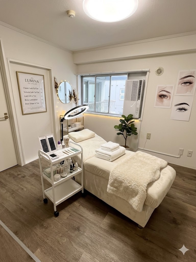 アイラッシュサロンとして入居した区画の内装